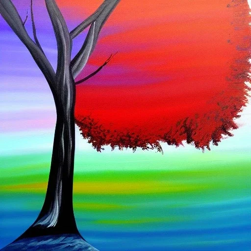 landscape tree painting abstract