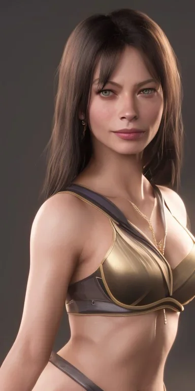 portrait busty and face, kristin kreuk, wearing chunli clothes