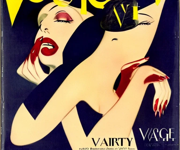 Portada de Vanity Fear , Vogue. Art by Eduardo García Benito. Años 30 del siglo 20