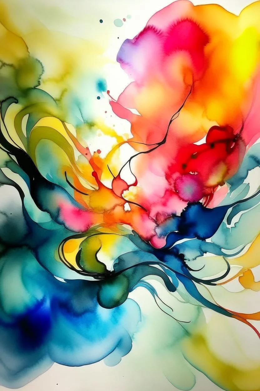 Watercolored abtract art