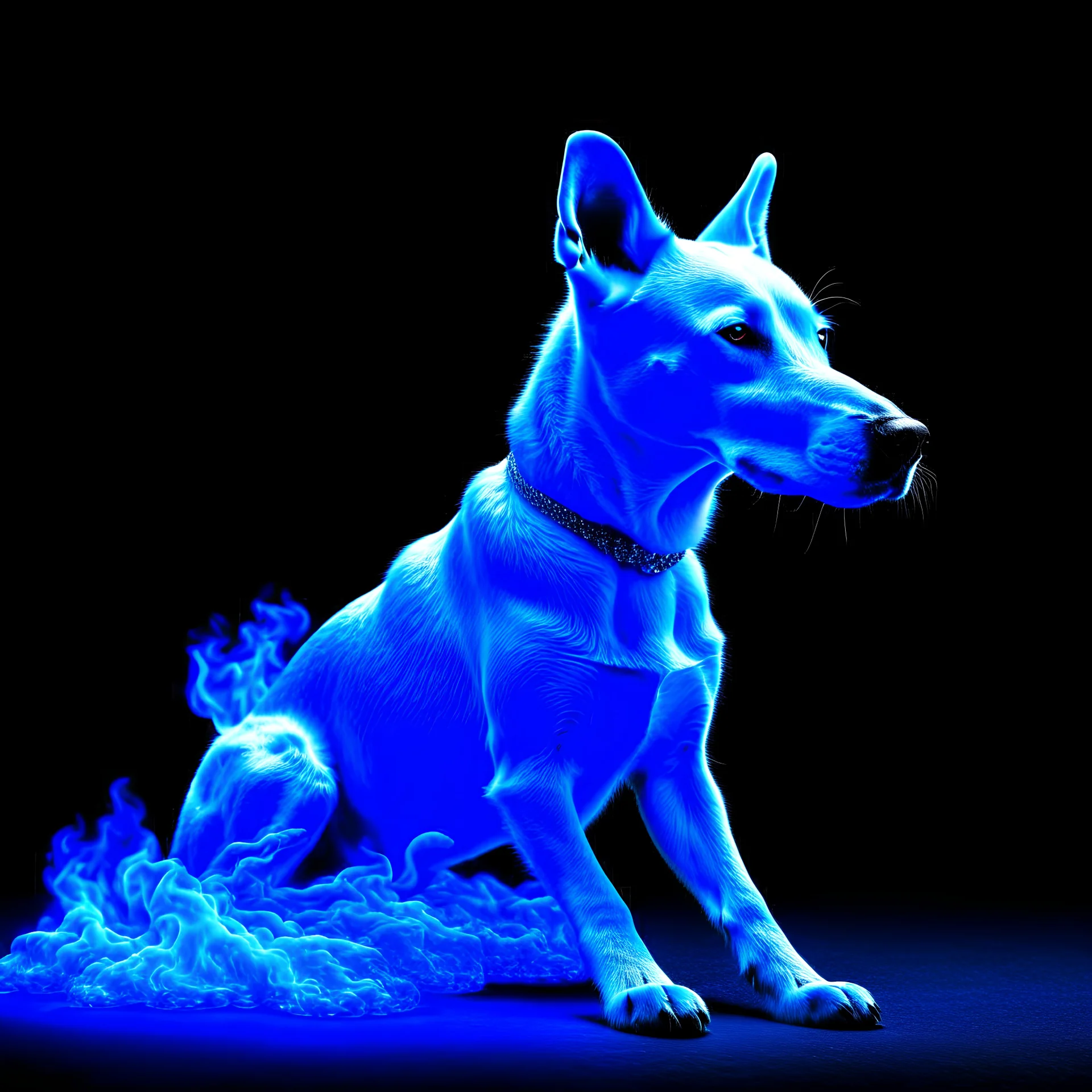 Blue fire dog