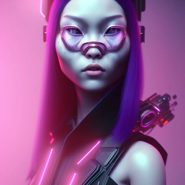 Portrait, Front avatar image,sweet rabbit mask, cyberpunk Asian woman, black pink color, highly detailed, concept art, smooth, unreal engine 5, god rays, ray tracing, RTX, lumen lighting, ultra detail, volumetric lighting, 3d, finely drawn, high definition, high resolution.