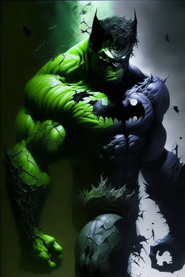 **hulk dark like batman evil and frightening ultimate power** - <@706935925313110177> (fast)