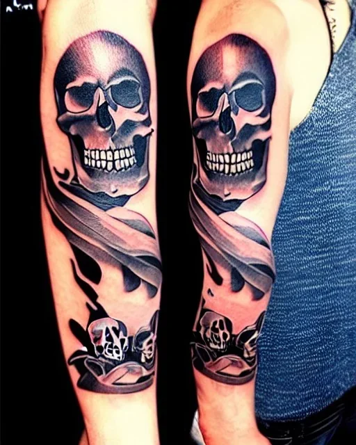 Tattoostyle skull