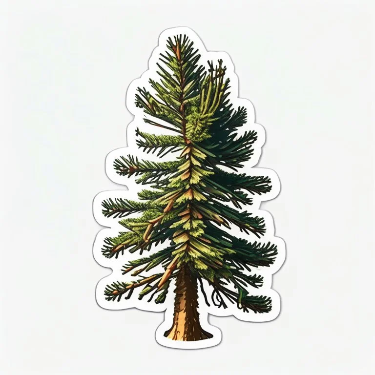 sticker of a spruce tree