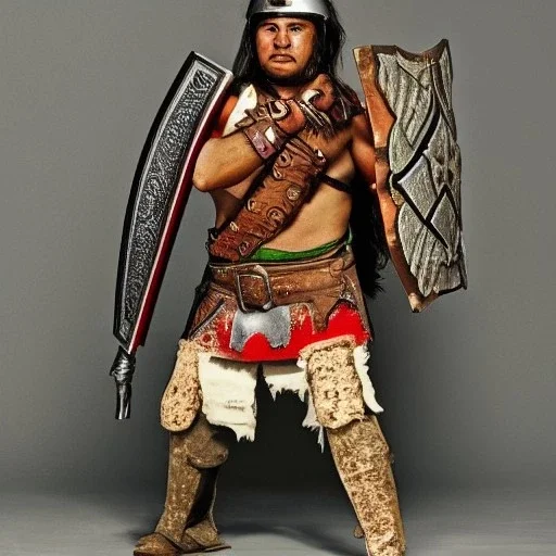 BARBARIAN SWORD AND SHIELD MEXICAN WARRIOR