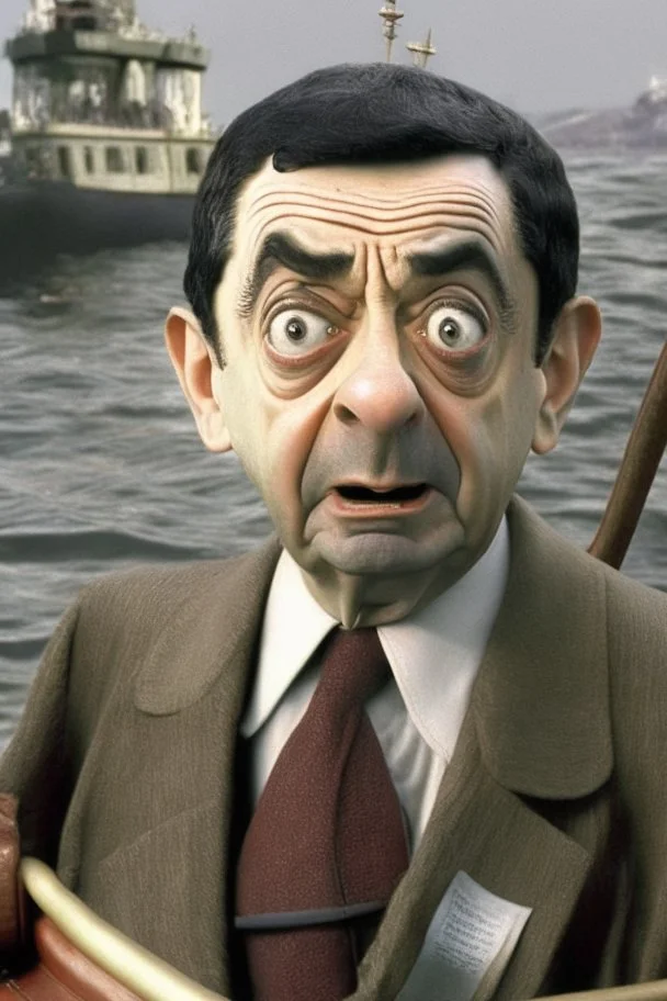 mr bean as charcter in titanic