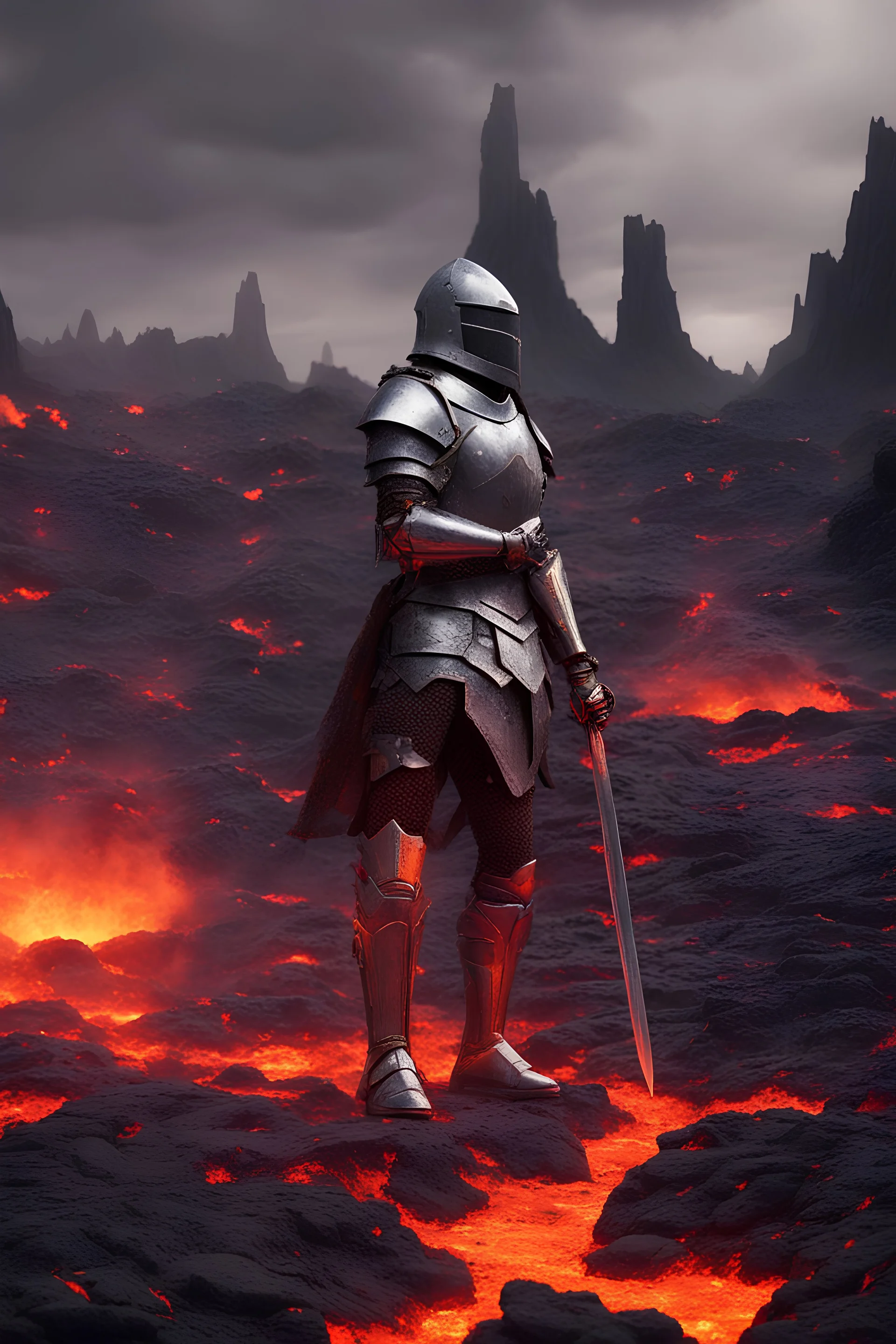 knight in the lava land