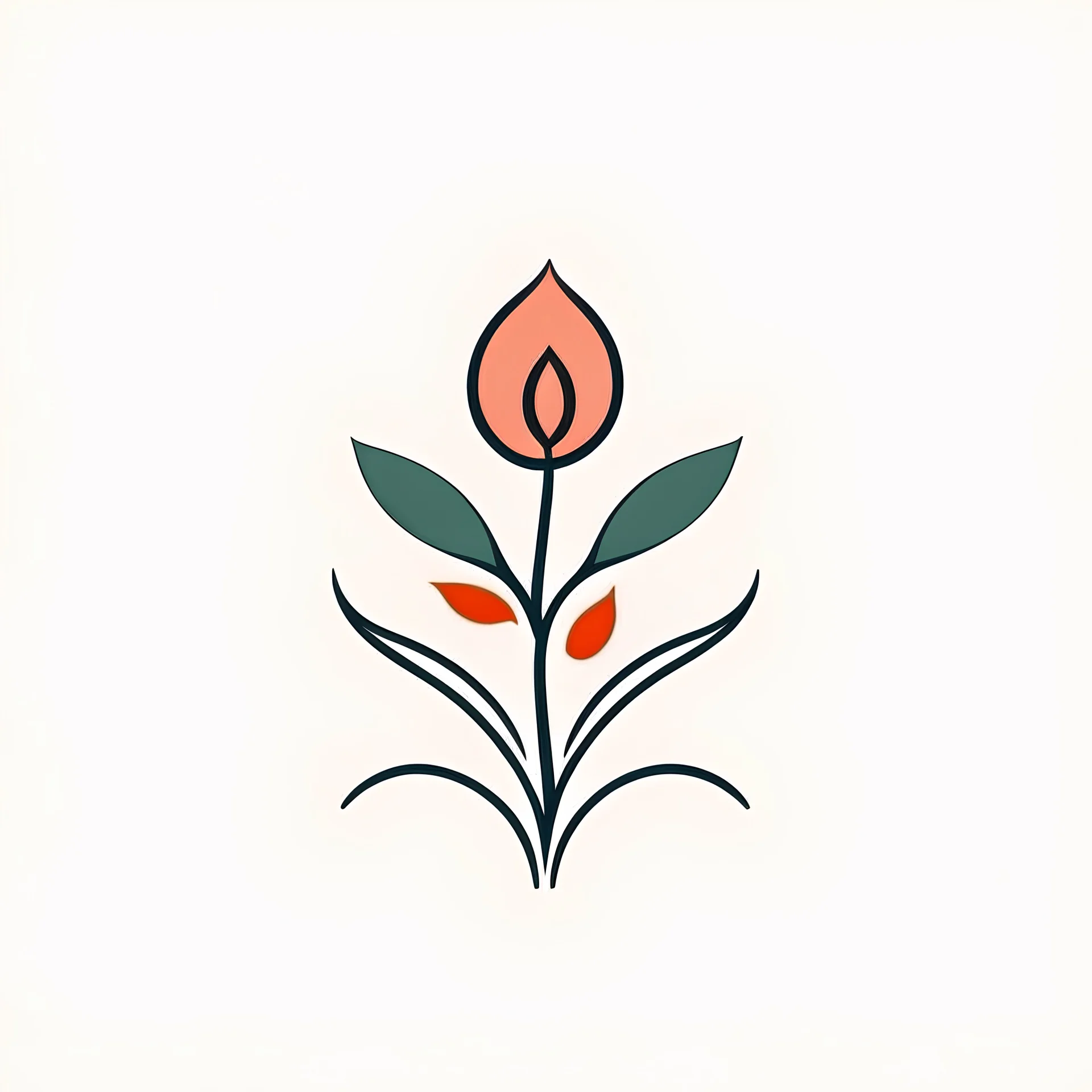 simple flower for logo