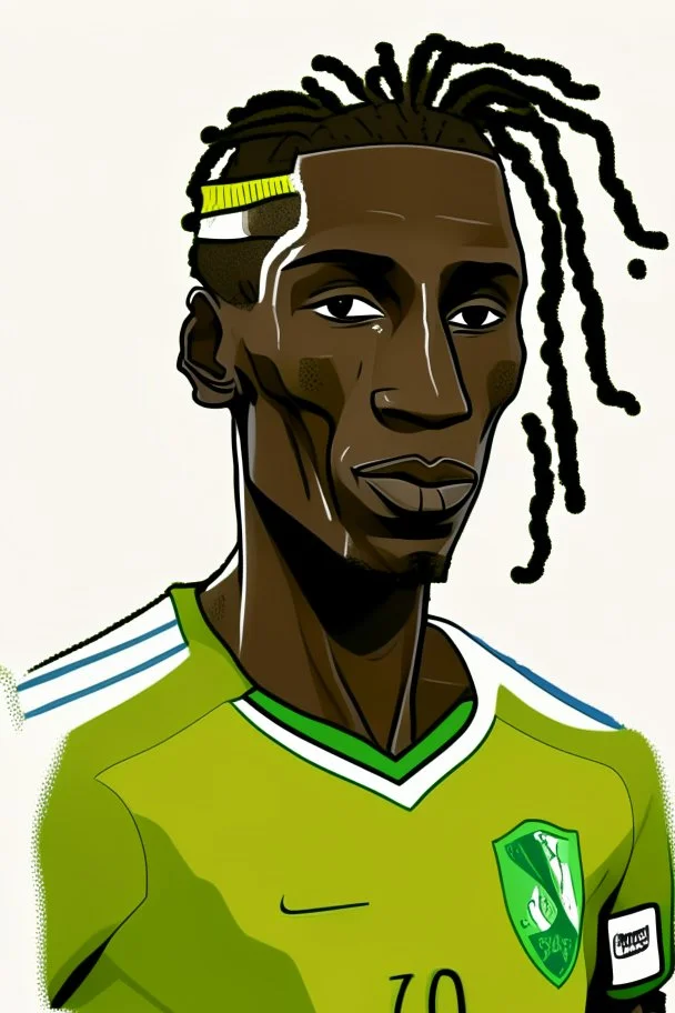 Nicolas Jackson Senegalese footballer ,cartoon 2d