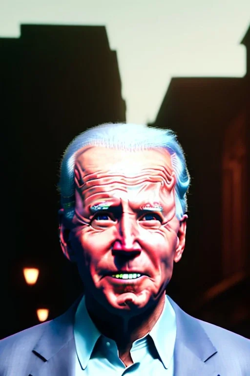 realistic image, joe biden zombie, night, walking twisted, waist up view, 80s, dark ambient, highly detailed, sky background, concept art, unreal engine 5, god rays, ray tracing, RTX, lumen lighting, ultra detail, volumetric lighting, 3d, finely drawn, high definition, high resolution.