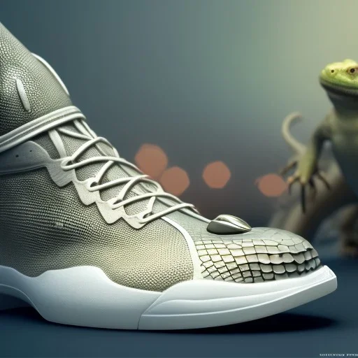 lizard shoes, ultra realistic, ultra highly detailed, shiny, smooth, studio quality, octane render, polaroid,--ar 1:1 --v4