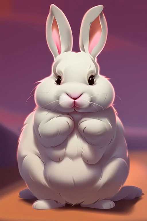 Cute animation fat bunny