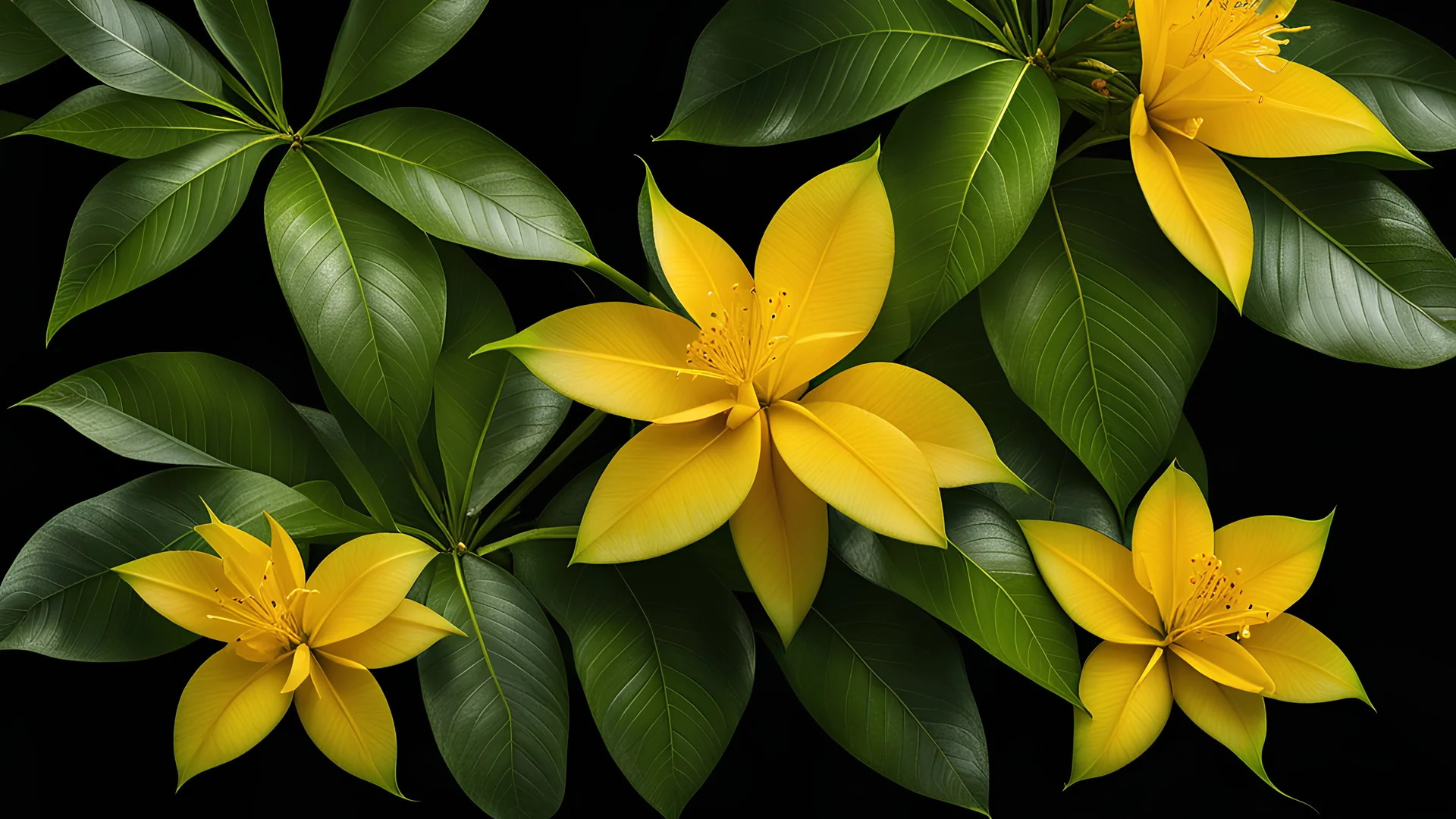Yellow Alphonso Mango, Mango leaf and mango flowers of tropical tree Mangifera indica, dark background, 4k, 8k, 16k, full ultra hd, high resolution and cinematic photography --ar 3:2 --v 5 --upbeta --v 5 --Screen Space Reflections --Diffraction Grading --Chromatic Aberration --GB Displacement --Scan Lines --Ambient Occlusion --Anti-Aliasing FKAA --TXAA --RTX --SSAO --OpenGL-Shader’s --Post Processing --Post-Production --Cell Shading --Tone Mapping --CGI