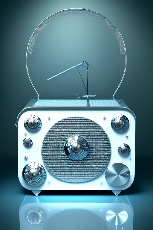 Radio, design by smeg, 3d, Ultra realistic, photo studio, color background, highly detailed, RTX, ultra detail, clean 3d, finely drawn, high definition.