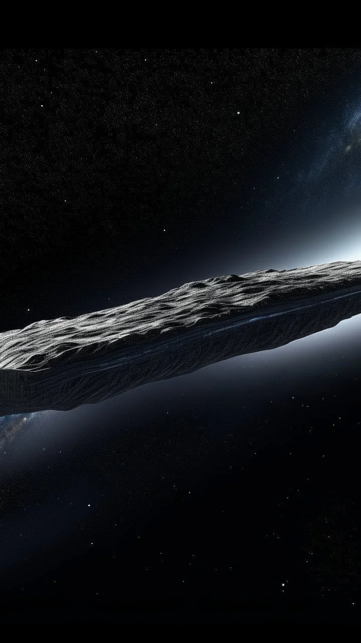 critical point abstract in the galaxy a huge cigar spaceship 13Atlas comet