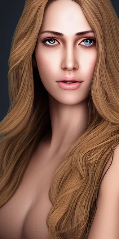 Full body portrait, 8k, hdd, highly realístíc, fully detailed-picture, inspired by kyra milan, beautiful model-postured. Beautiful face. Brown eyes, blonde hair, transparent-lady, lite-linen white-dress