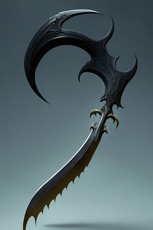 black big sharp scythe