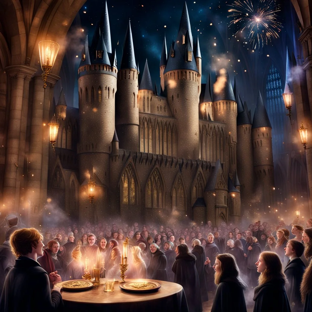 New Year's Eve party at Hogwarts