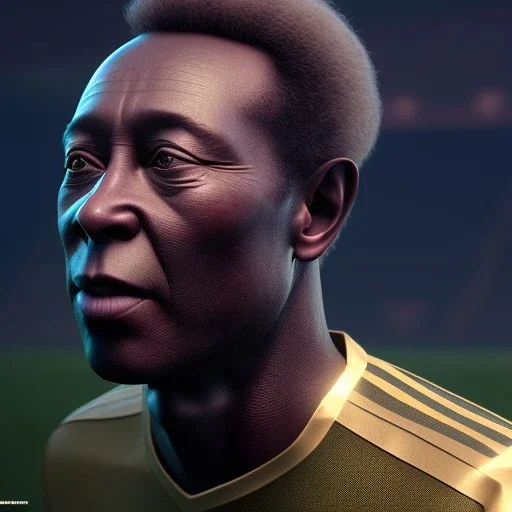 Legend pele,shallow depth of field 50, macro lens, unreal engine 5, ultra detailed, realistic