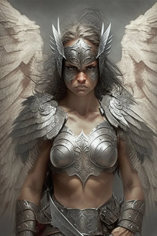 fierce female warrior angel