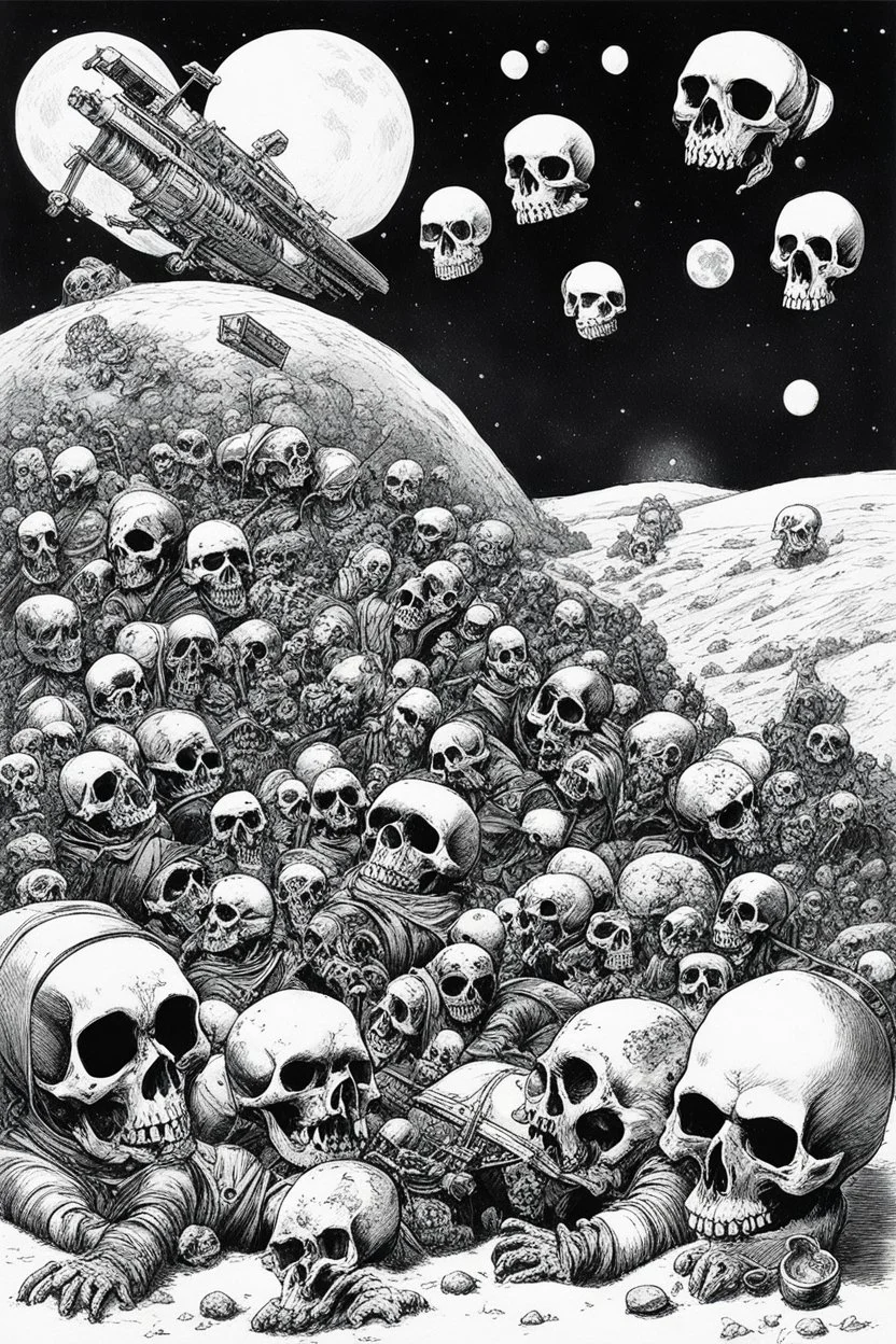 [art by Marcel Gottlieb, (aka Gotlib)] Skulls and Dead Astronauts