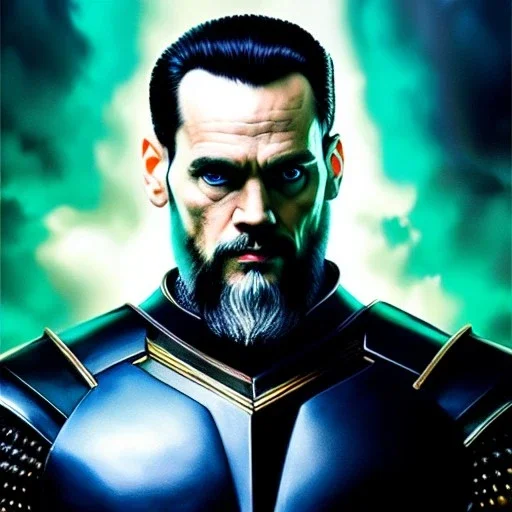 Ultra detailed fullbody Portrait in oil on canvas of General Zod (DC) with armor,intense stare,extremely detailed digital painting, extremely detailed face,crystal clear Big eyes, mystical colors ,perfectly centered image, perfect composition, rim light, beautiful lighting, 8k, stunning scene, raytracing, anatomically correct, in the style of robert e howard and Ken Kelley and Ohrai Noriyoshi and Simon Bisley and tomzj1