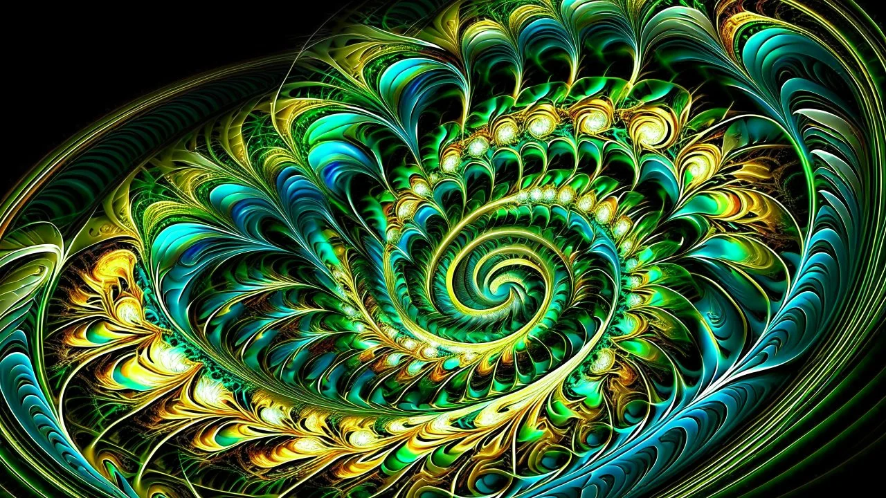 Fractal art. Spiral.