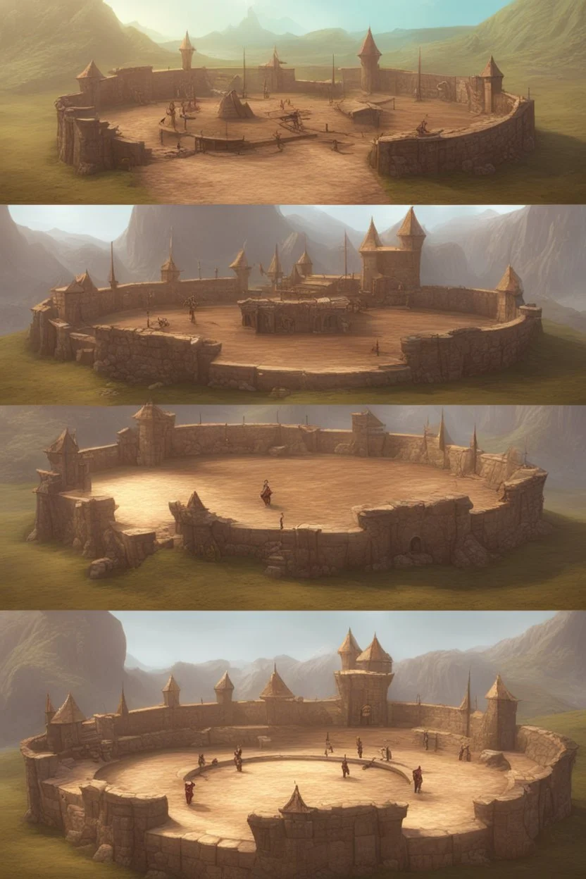 fantasy medieval fighting arena