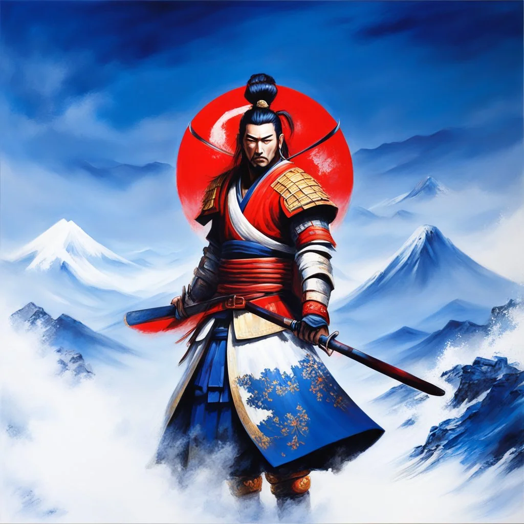 Samurai hombre pintura al óleo calidad ultra