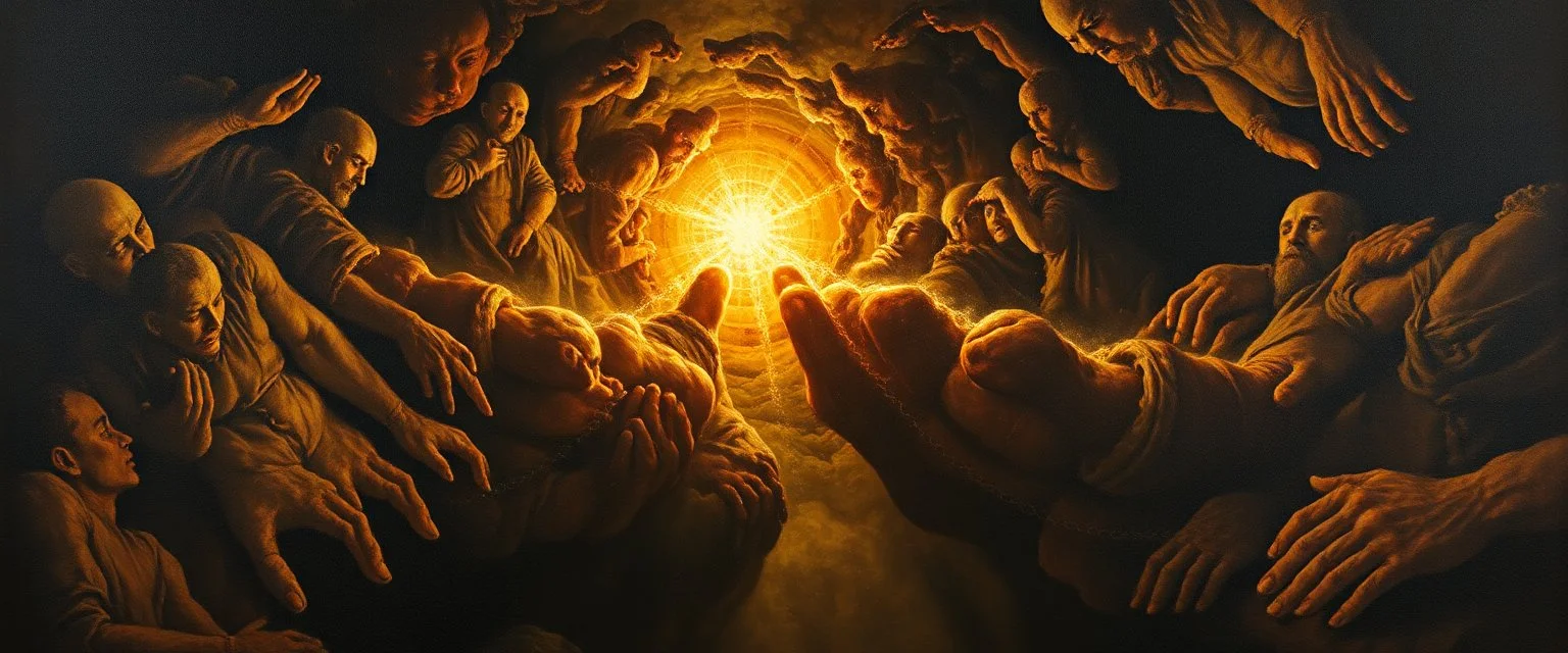 master oil painting by Rembrandt, escape route from our dimensions, hidden even to the demiurge