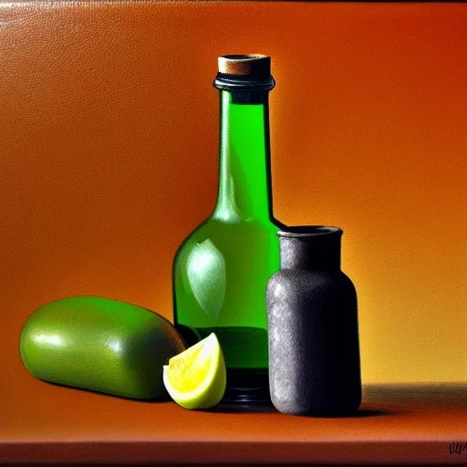 still life bottle