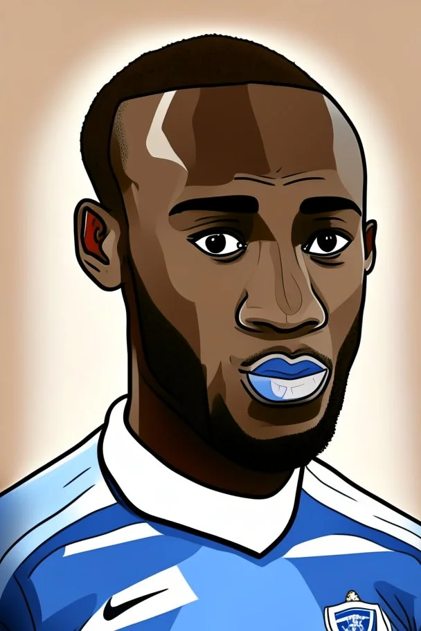 Moussa Diaby French football player ,cartoon 2d