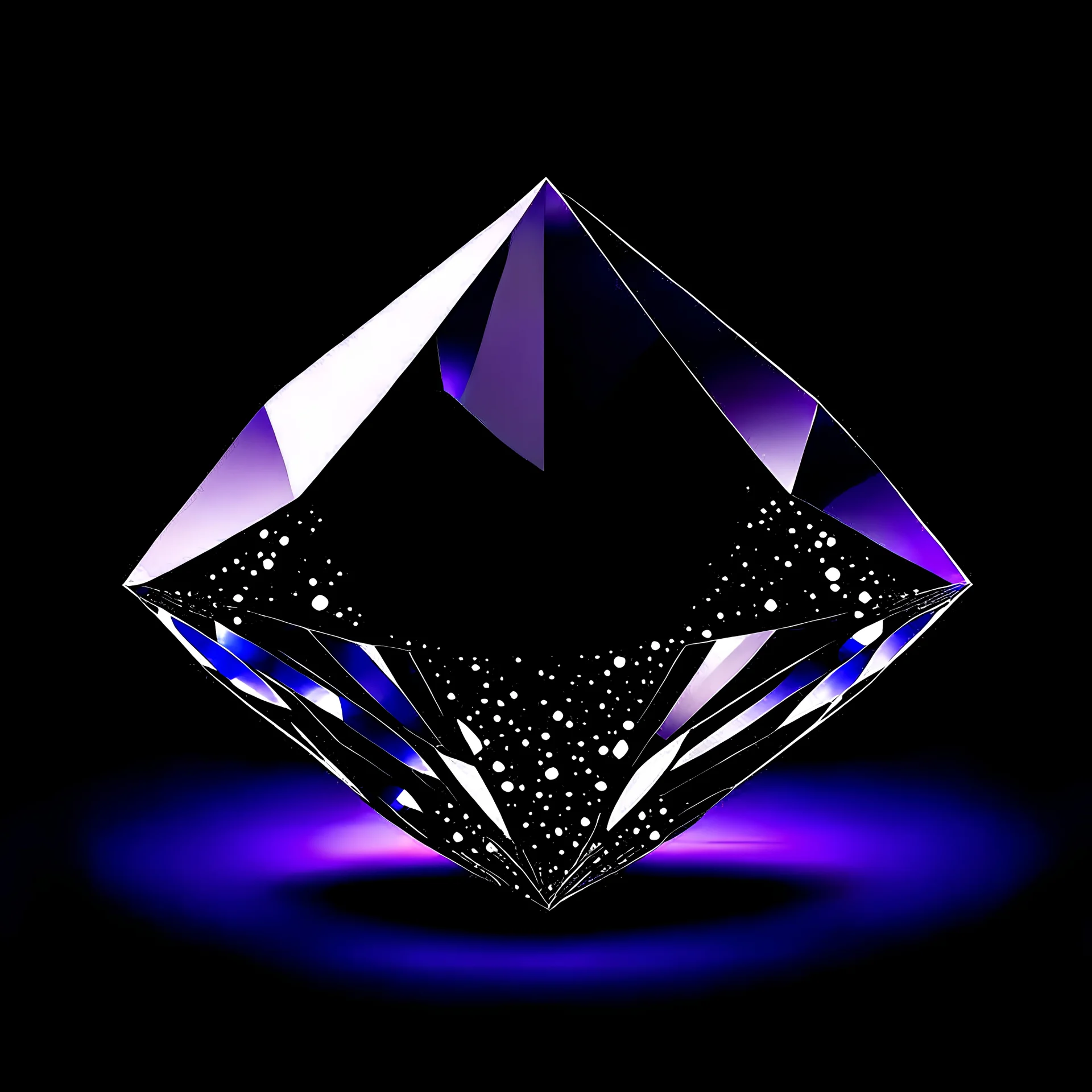 Purple sparkling Black Diamond, vector image
