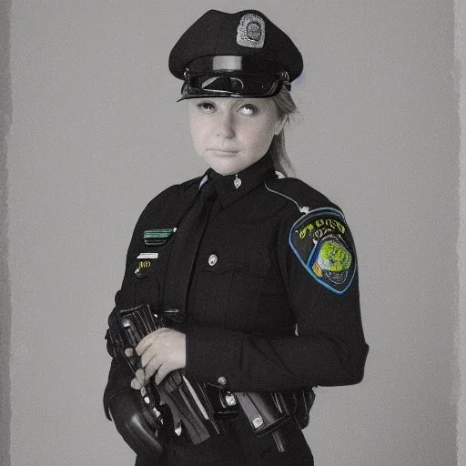 Police girl portrait