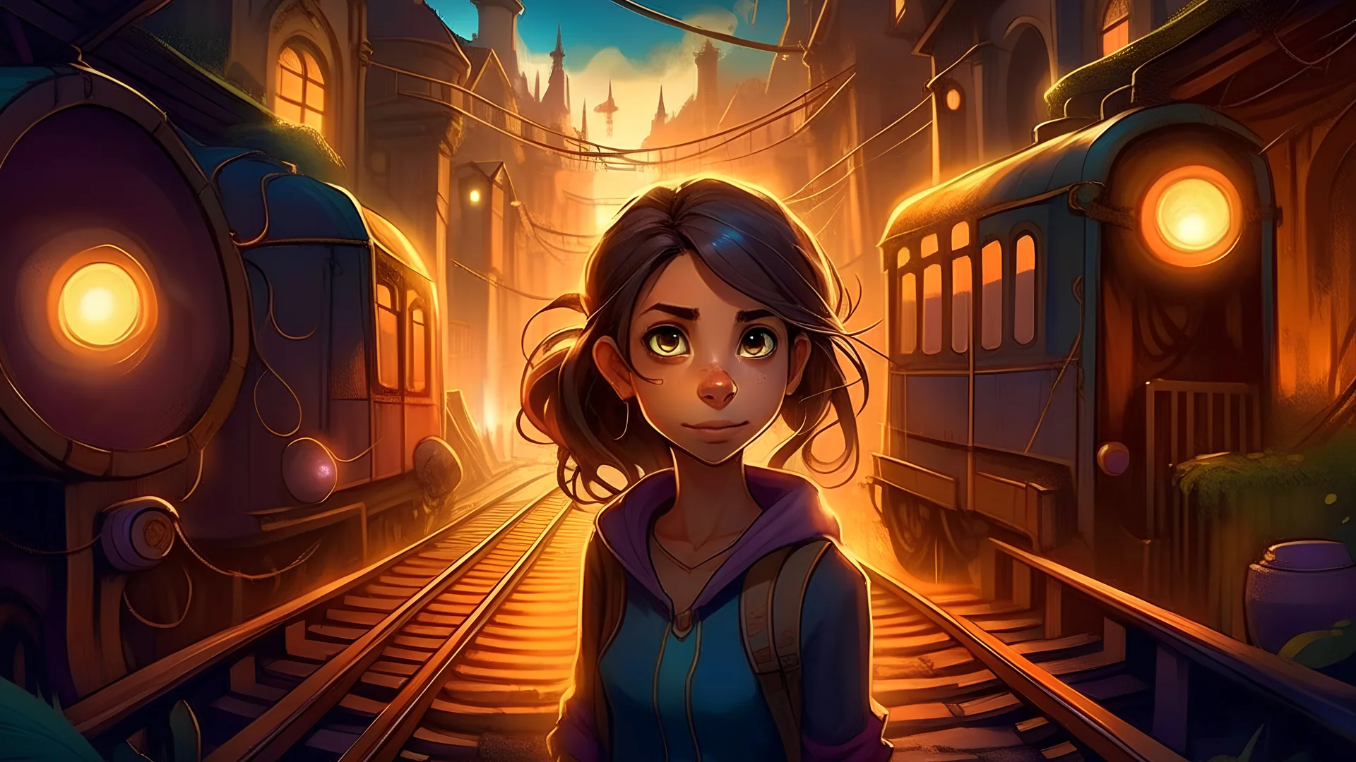 A spark of curiosity strikes in the heart of Sam, the brave heroine, as she decides to be the soul of the search for the origin of the strange sounds that shake the city nights. Her eyes sparkle with excitement and readiness for a challenge, as she stands in front of the puzzle path that leads to the abandoned train of the past. Sam enlists the help of local information and talks with the residents to understand the aspects of the mystery and the secrets buried around the train. She collects te