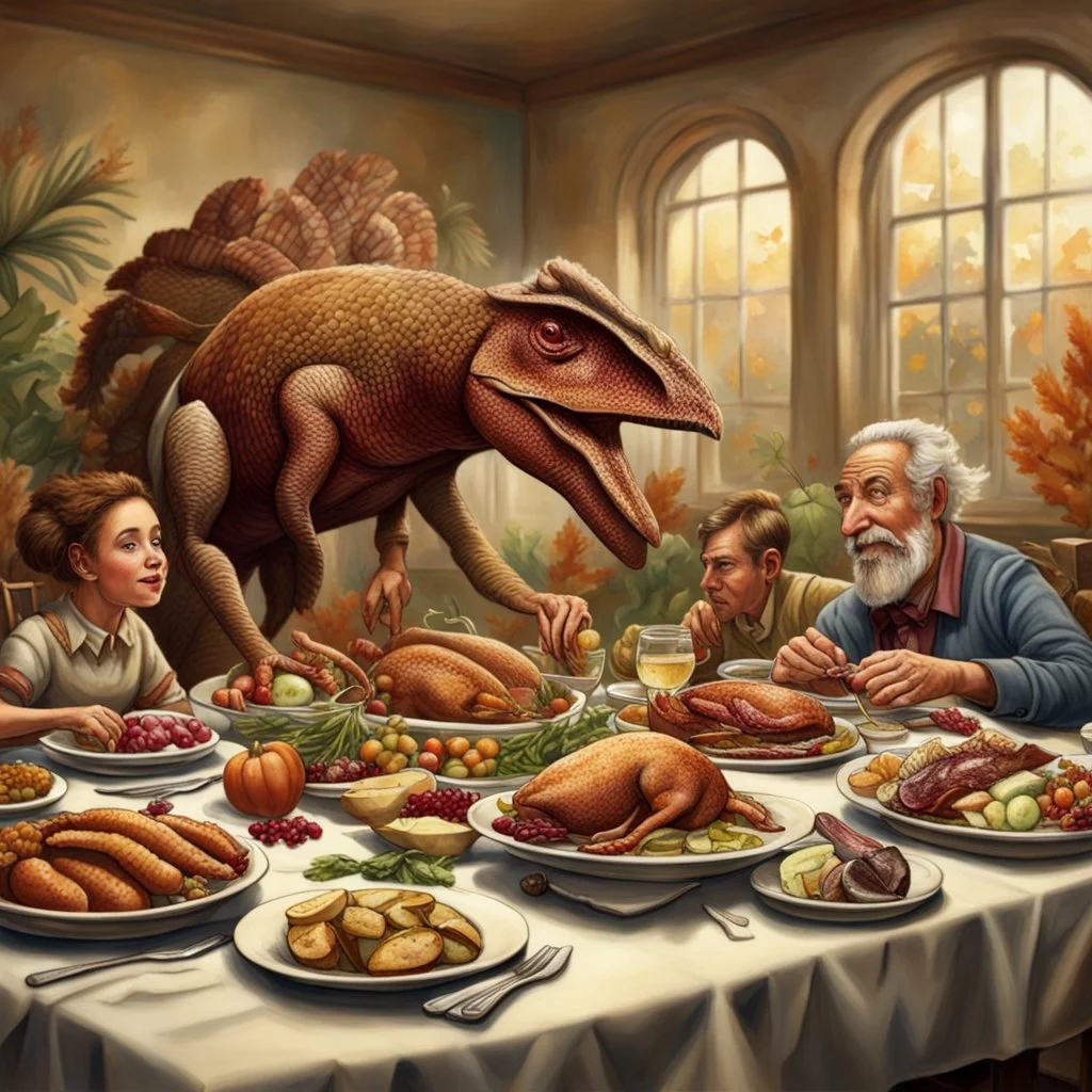 Thanksgiving dinner in the Mesozoic Era