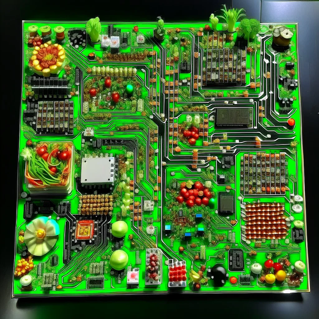 Circuit board made out of food items