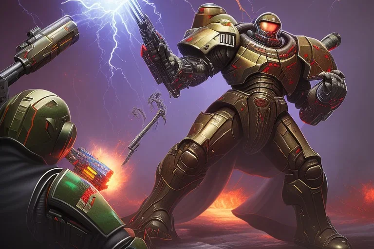 doomslayer, storm, explosion