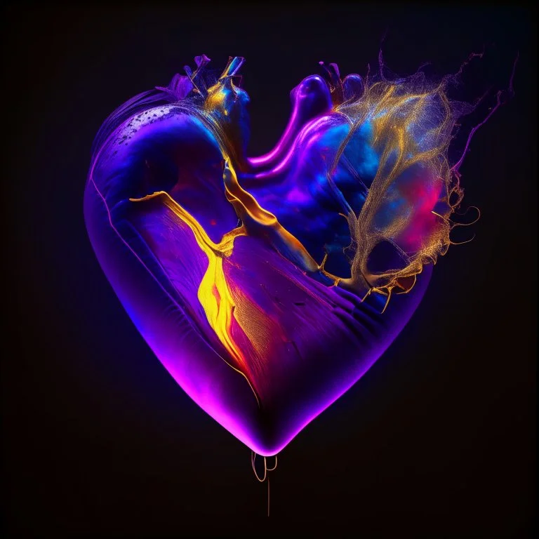 iridescent cloth electric heart