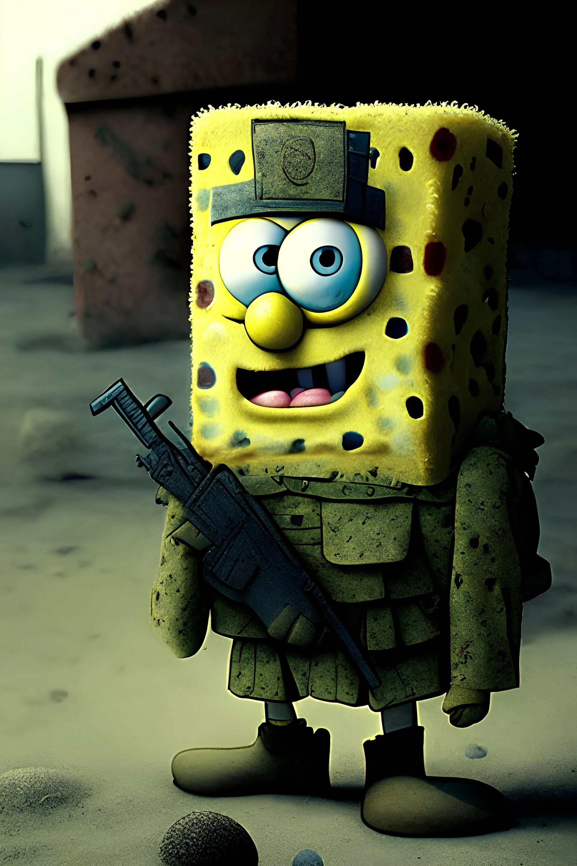 spongebob menjadi tentara