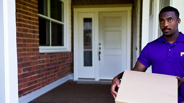 Tyrone suspiciously signs for fedex delivery on porch