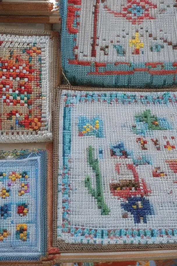 cross-stitch embroidery, Bosa, Sardegna