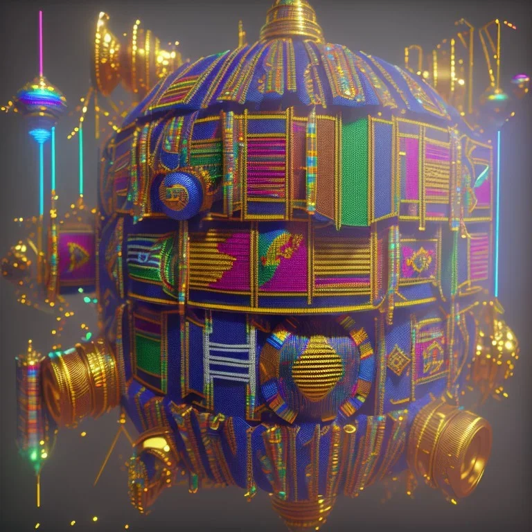 kente, thread, embroidery, cinema 4d render, high detail