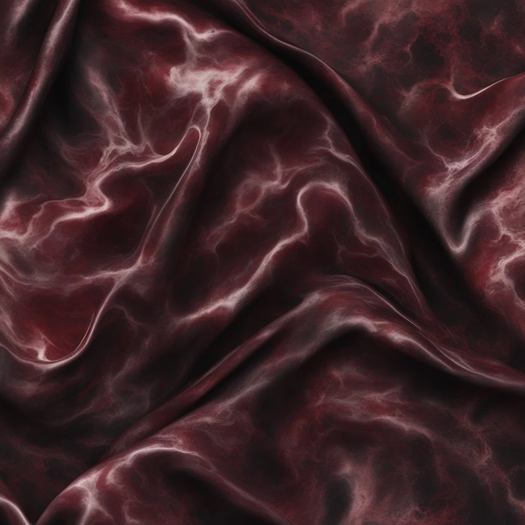 Hyper Realistic maroon marble texture on black silk