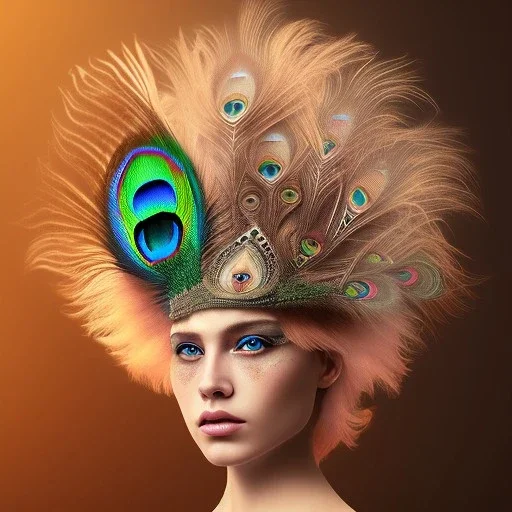 Mystery peacock feather mask, dramatique, art background, dramatic lighting, volumetric lighting, hyperrealisme, 8k, high quality, lot of details, fit within portrait