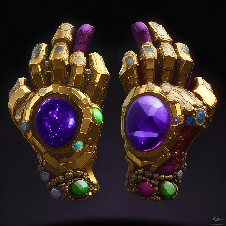 Two infinity gauntlets contain six infinity stones, one of which is made with nano In the hands of a powerful man