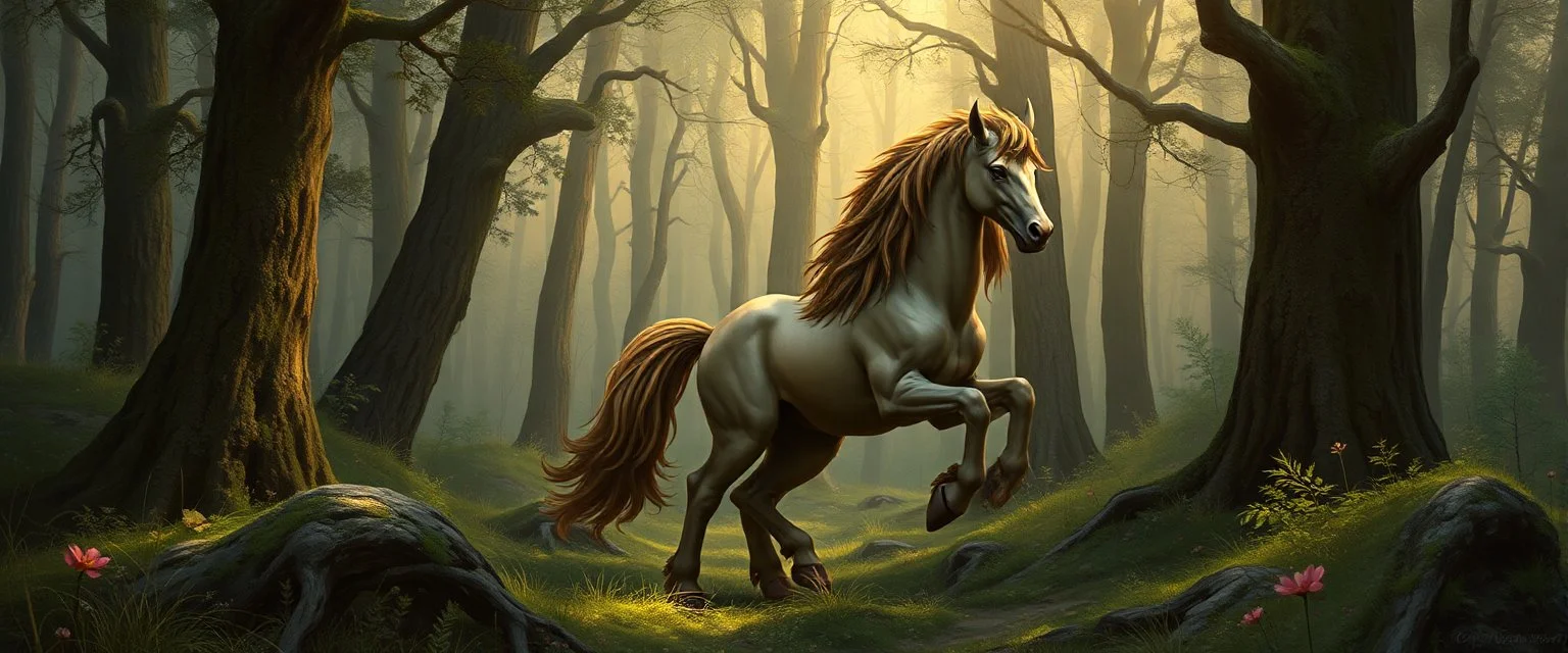 fantasy centaur in forest