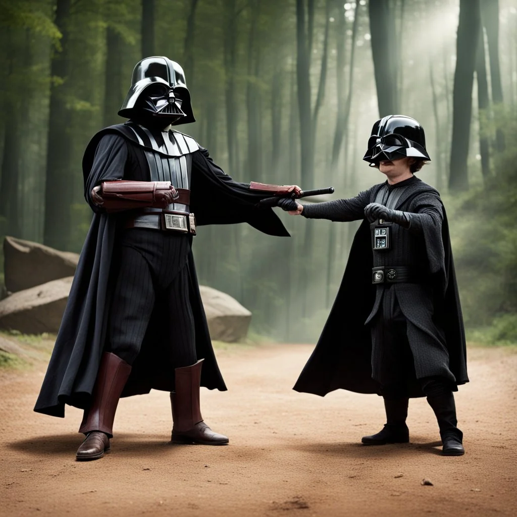 Bilbo Baggins and Darth Vader competing in the Hunger Games