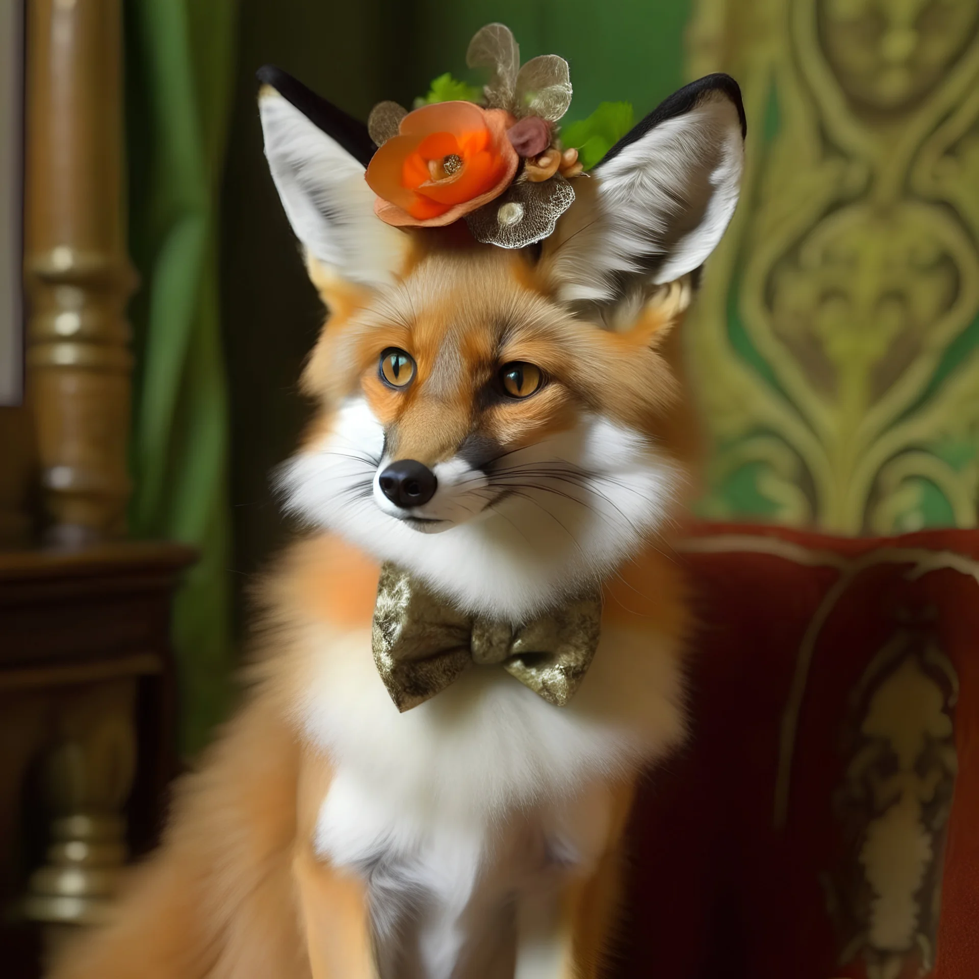 a very fancy fox